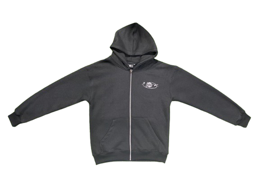 Bladancy Black Zip-Up Hoodie