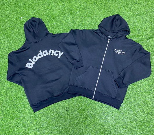Bladancy Black Zip-Up Hoodie